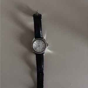 Fossil Cecile Black Silver Analog Watch AM4535 | Women's Quartz Dress Watch